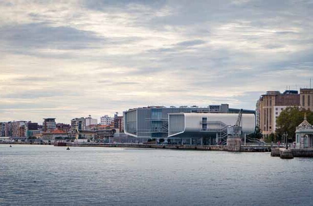 Panoramic of Santander, with the Botín Center on the shores of