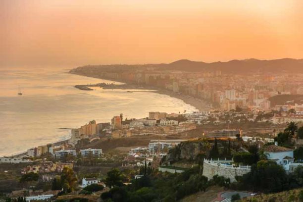 Benalmadena Malaga Costa del Sol Spain Sunset Beautiful View