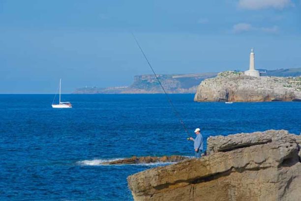 A fisherman in the Santander coast