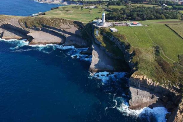 Faro Cabo Mayor lighthouse in Santander city, Spain